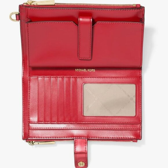 MICHAEL KORS - Jet Set Double Zip Wristlet - Crimson - NWT in Gift Box - Picture 2 of 6